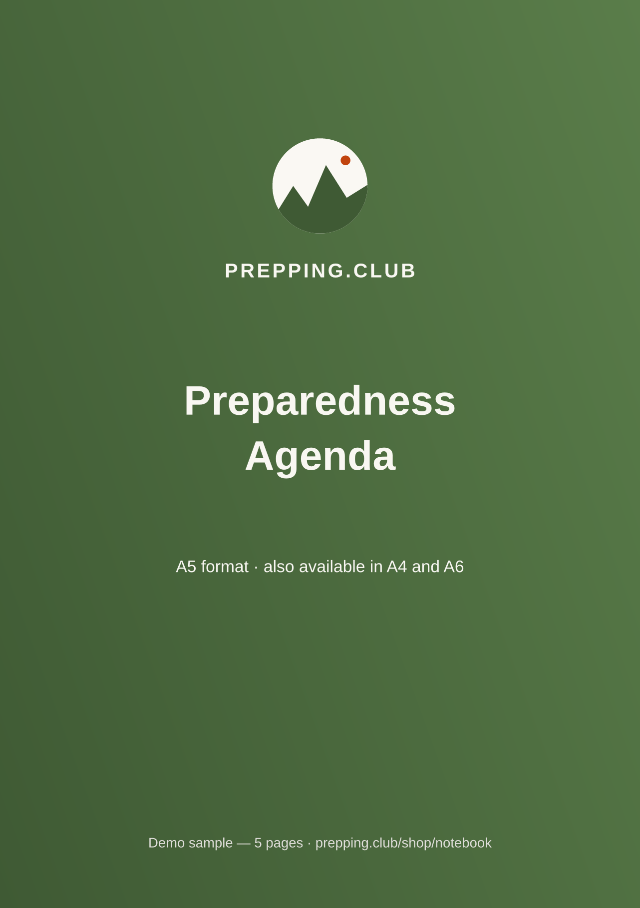 Preparedness agenda cover