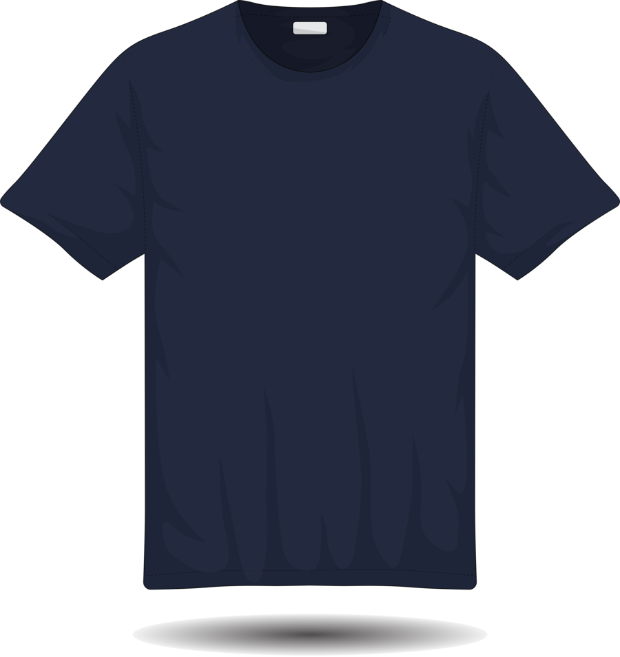 Navy t-shirt, front view